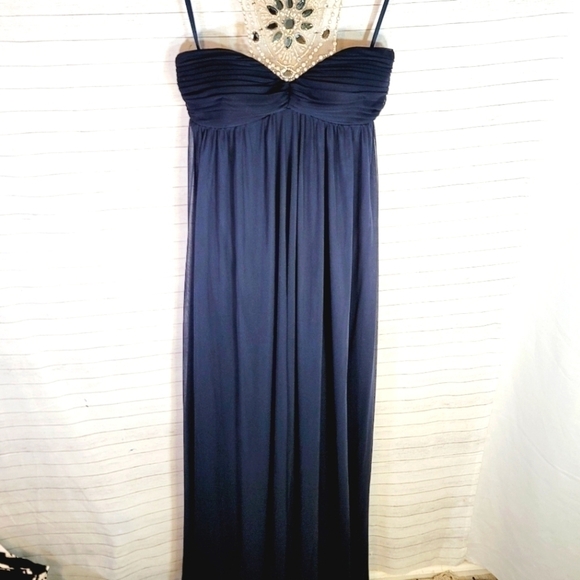 ADRIANNA PAPELL COLLECTION BEADED HALTER MAXI DRESS, SZ 10 - Picture 2 of 16